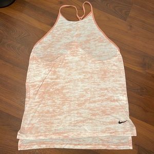 Nike Dri-Fit, heathered pink, high neck, racer back tank- size S